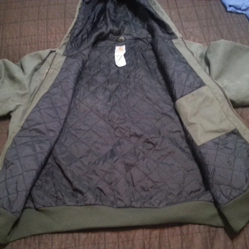 Vintage Carhartt Active Jacket Hooded Duck Cloth Canvas Workwear XXL - Picture 8 of 14
